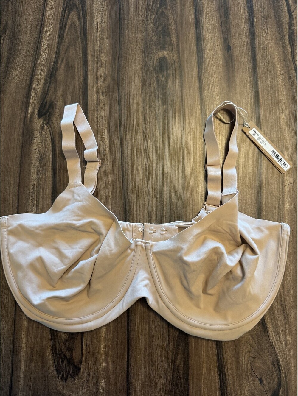 SKIMS Fits Everybody Unlined Demi Bra Beige Women Size 40DDD NWT